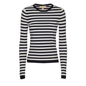 Michael Kors: Striped Crewneck T-shirt, Size Extra Small